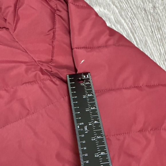 Wantdo Puffer Quilted Jacket Womens Small Red Sherpa Hood Lined Mock Double Zip - Picture 5 of 10